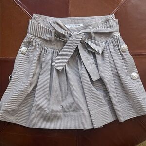 NWOT Philosophy di Lorenzo Serafini Black and White Striped shorts skirt 2